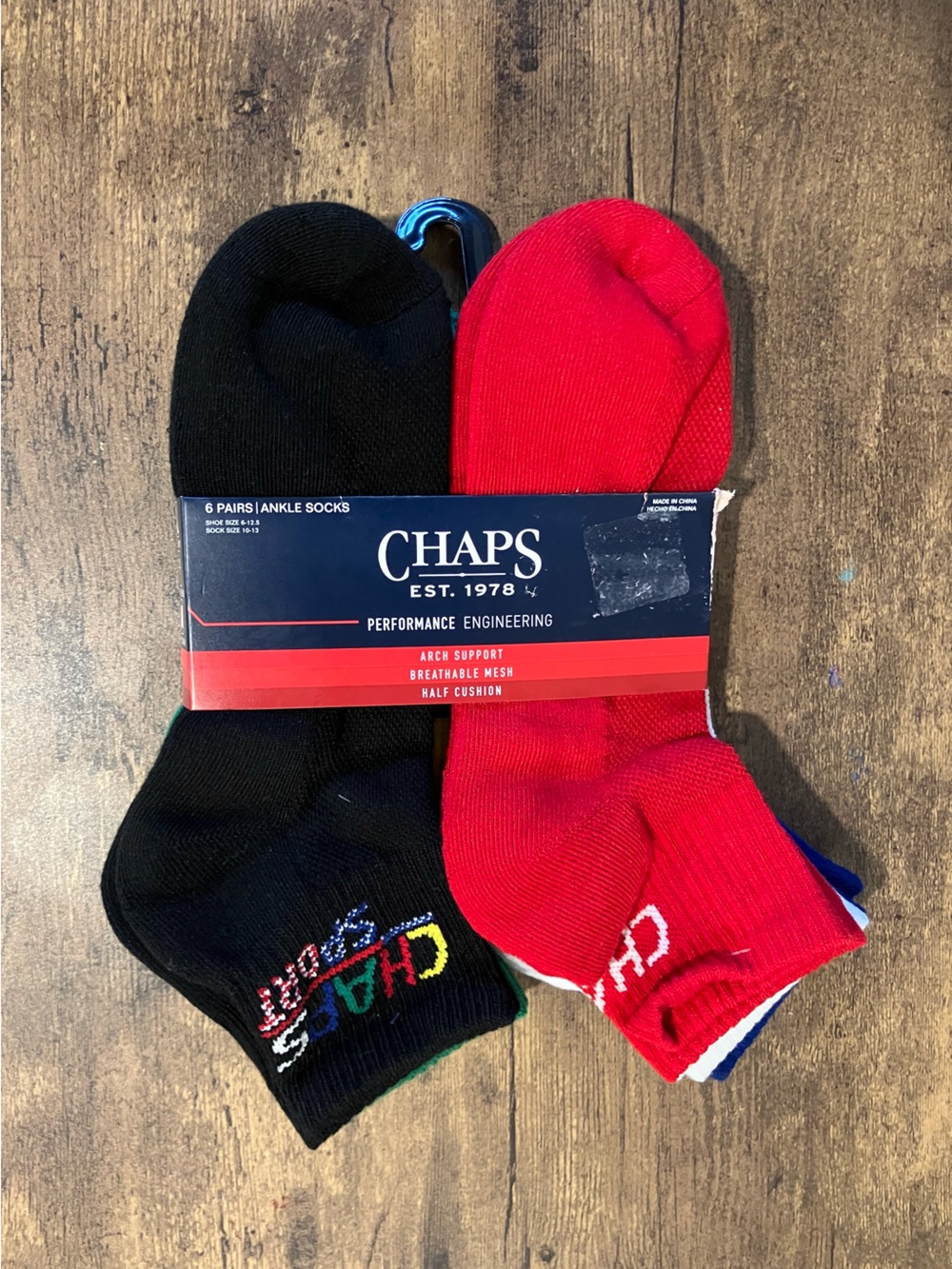 Chaps 6X ankle socks